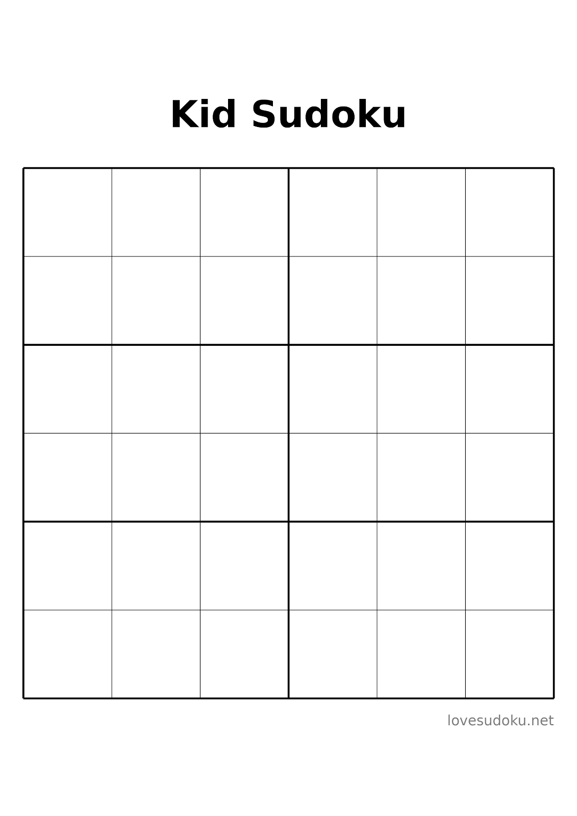 blank sudoku board